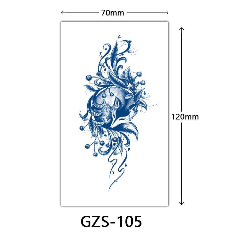 Flower Herbal Semi-Permanent Tattoo Sticker, Small Picture Juice Tattoo Sticker, Sweat-Proof Tattoo