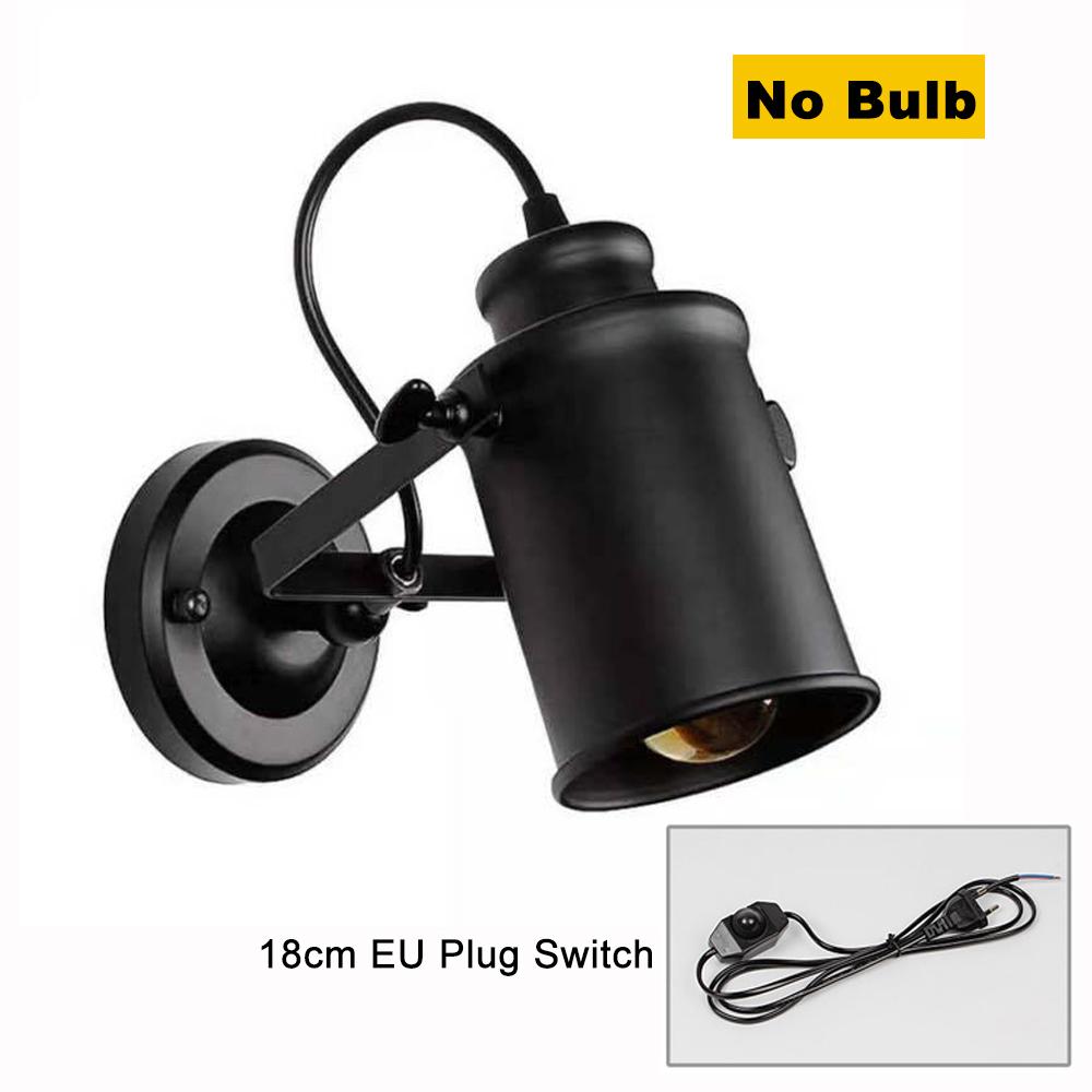 Retro Industrial LED Wall Lamp Iron Light Rustic Interior Iron Wall Sconce For Bedroom Balcony Hallway Home Decor Fixture