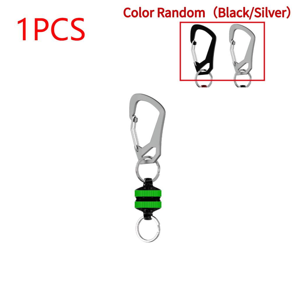 1-4 szt. Magnetyczny Uchwyt do Zwalniania Siatki z Klipsem Karabińczykowym Magnetyczny Uchwyt do Siatki Brelok Silne Akcesoria Wędkarskie Zapobiegające Upadkowi