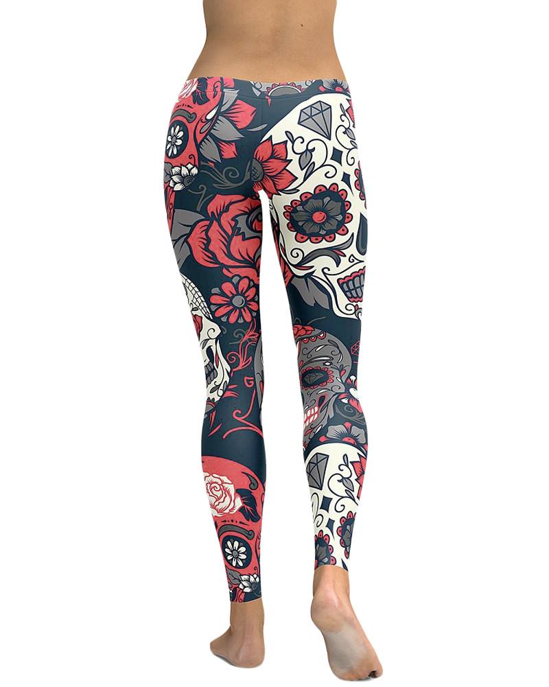 skull leggings workout