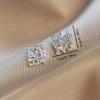 Luxury full diamond stud earrings simple personality fashion generous high sense women stud earrings