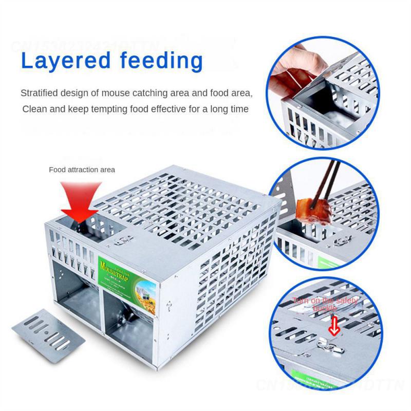 Automatic Rat Traps Pet Control Tools Non-toxic Reusable Indoor Outdoor Rat Trap Rat Cage Pest Control Products Pest Repeller