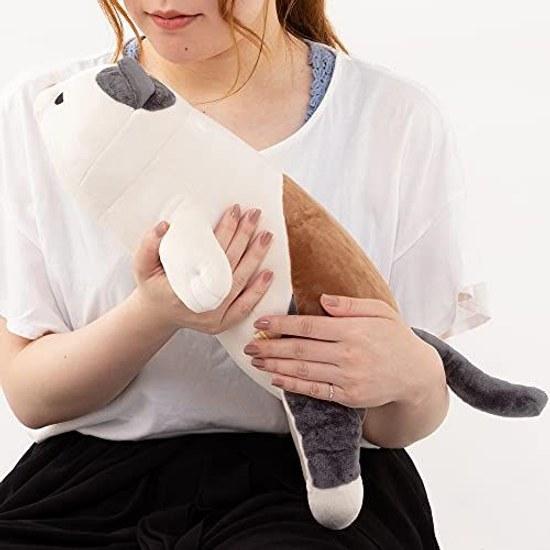 Ribuhaato Dakimakura Premium Nemu Animals Mikeneko no Yuzu M Size (Total Length Approximately 50cm) Fluffy Mochi Plush Toy Gift