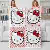 Hello Kitty Flannel Throw Blanket, Cute Cartoon Soft Warm Fleece Blanket for Sofa, Bed, Travel, Camping, Kids & Home Decor
