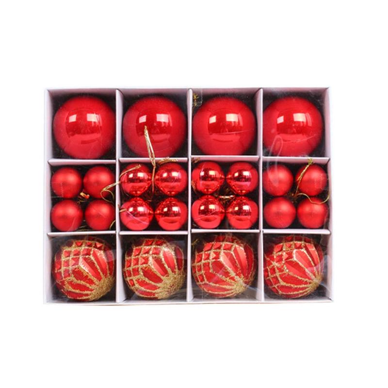 

40Pcs Christmas Ornaments Balls, Shatterproof Painted Ornaments Ball Decorative красный
