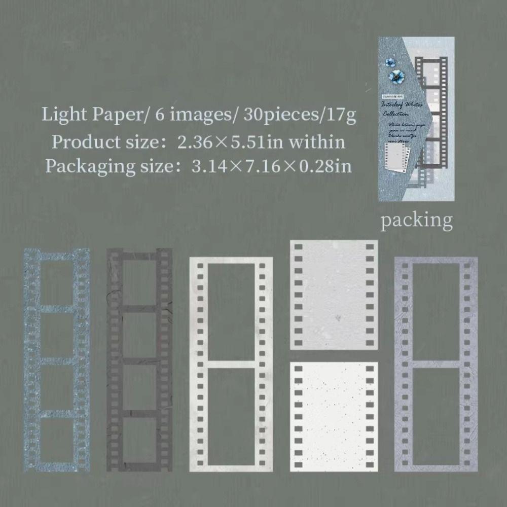 30Pcs Vintage Texture Vintage Label Scrapbook Material Hallowed Out Memo Pad DIY Scrapbooking