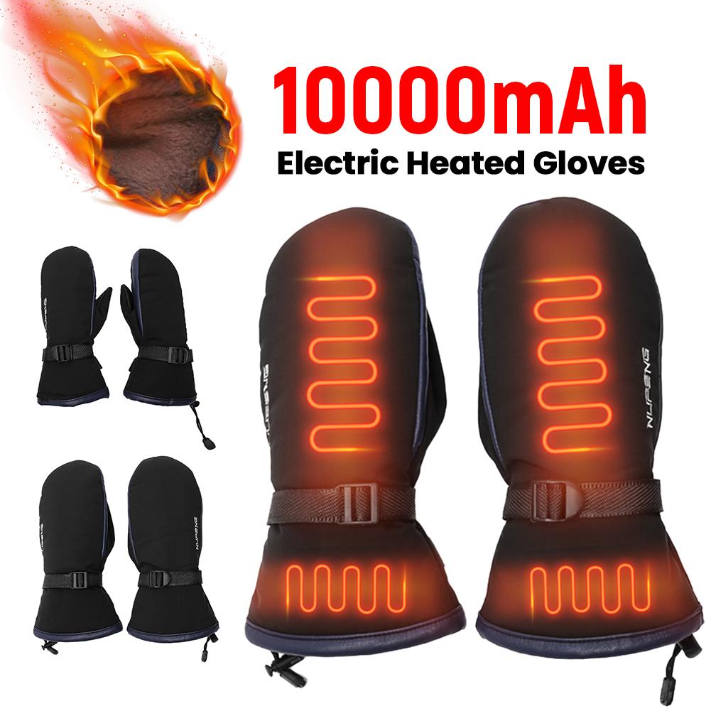 Elektrische Heizhandschuhe, USB-Aufladung, elektrisch beheizte Handschuhe, kältebeständig, 3-Gang-Temperatur für Outdoor-Camping-Wandern