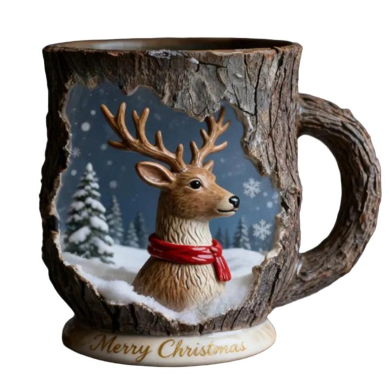 Festival Holiday Coffee Cup Dishwasher Safe Ergonomic Grip for Family Gatherings Office Use Hot Chocolate Beverages