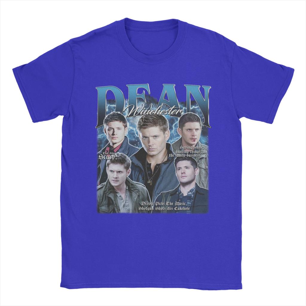Men Dean Winchester Supernatural T Shirts  Cotton Clothing Casual Short Sleeve Crew Neck Tees Gift Idea TShirt