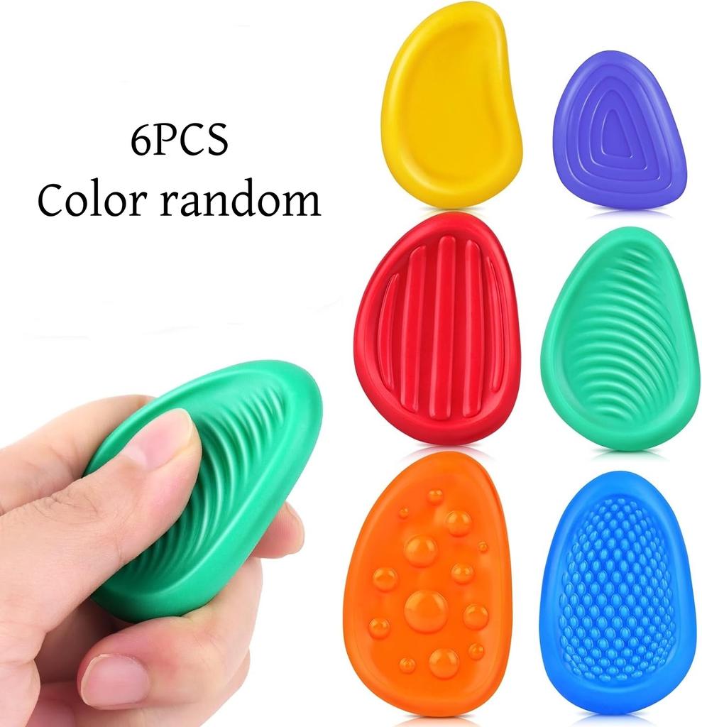 Fidget Toy Sensory Stone For Kid Autism Kid Calming Toy Fingers Activity Toy Adults Anxiety Relief Toy Colorful Soft Worry Stone