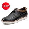 Italian Style Men's Genuine Leather Casual Shoes Outdoor Oxford Shoes Anti Slip Wear-resistant Men's Height Increasing Shoes