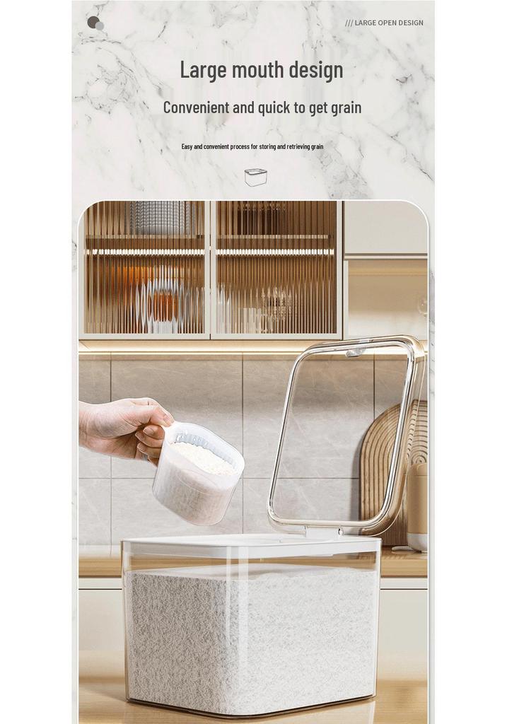 Sealed Kitchen Rice and Cereal Storage Container - Insect & Moisture-Proof