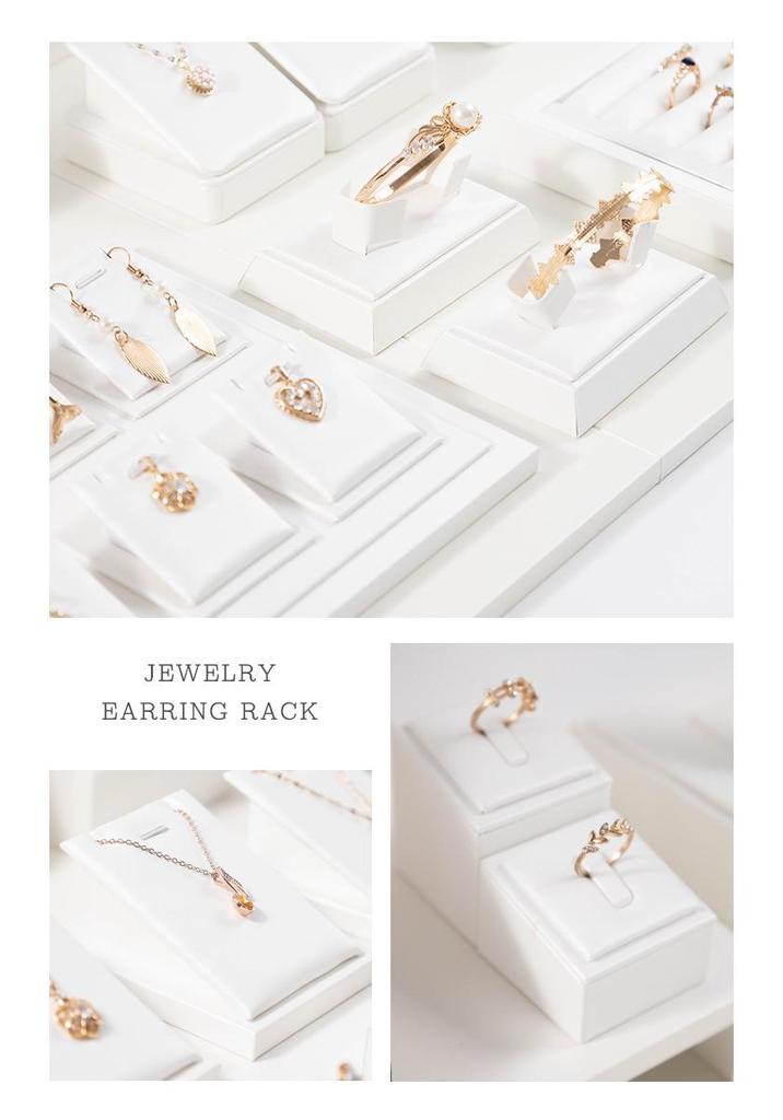 White Jewelry Display Stand for Bracelets, Rings, and Necklaces