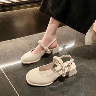 High-heeled Single Shoes Are Not Tired, Shallow-mouth Feet Are Popular In Spring and Summer, Casual Mary Jane Small Leather Shoes Ins