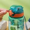 Cartoon Water Bottle with Cute Leakproof Lid and Bouncing Cover, Plastic, Suitable for Outdoor Camping and Sports