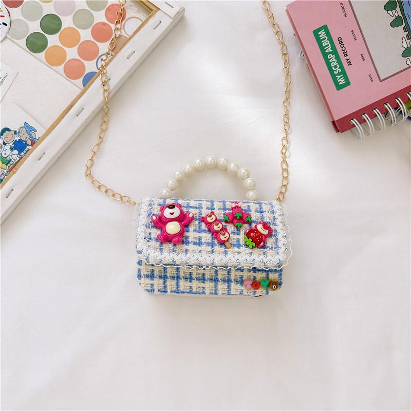 Lotso Bead Creative Handbag Cotton Linen Shoulder Bag With Animal Girls For