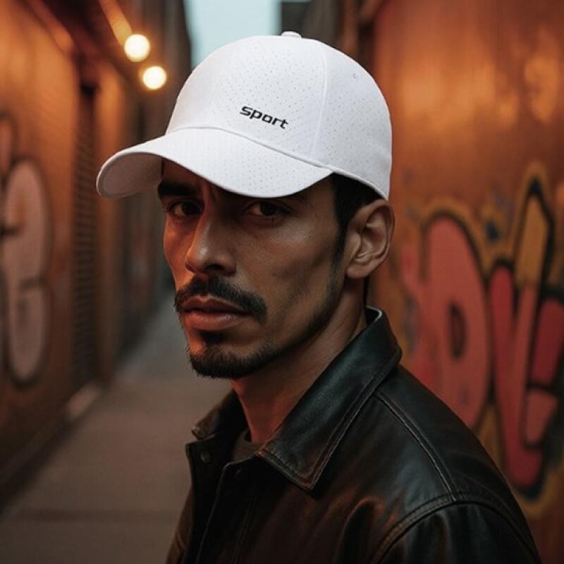 Unisex Summer Breathable Mesh Multicolor Hat black