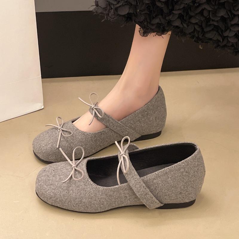 Fashion Mary Jane Shoes Women 2025 New Spring French Square Toe Bow Sweet Shallow Inside Heightening Slip Strap Single Shoes