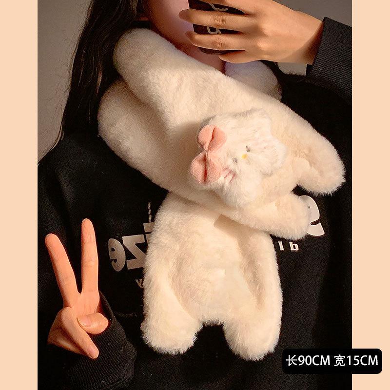 

Милые плюшевые перчатки в виде кошек со звездами для девочек, зимние теплые плюшевые утолщенные, для студентов, для катания на улице