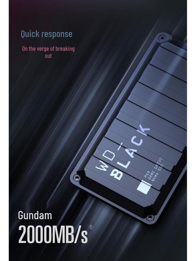Western Digital BLACK P50 Portable SSD for PS4/XONE - Available in 500GB, 1TB, and 2TB.