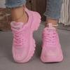 2024 Spring/Summer Women's European Thick-Soled Mesh White Dad Sneakers