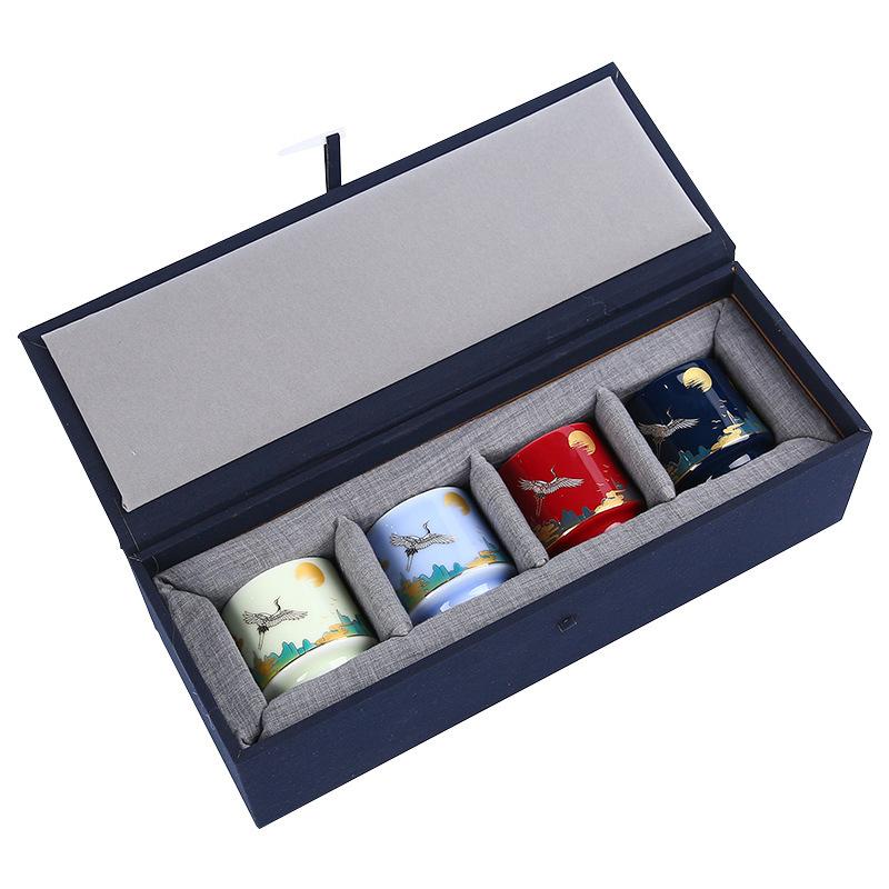 Chinese Ceramic Japanese Style Single Jade Blue Master Cup Kung Fu Tea Brewing Bowl Simple Gift Packa