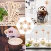 100Pcs Coffee Stirrers-5.9 Inch Natural Wooden Stir Sticks with Round Ends, Disposable Biodegradable Cafe Grade Coffee Stir Sticks Wood Beverage