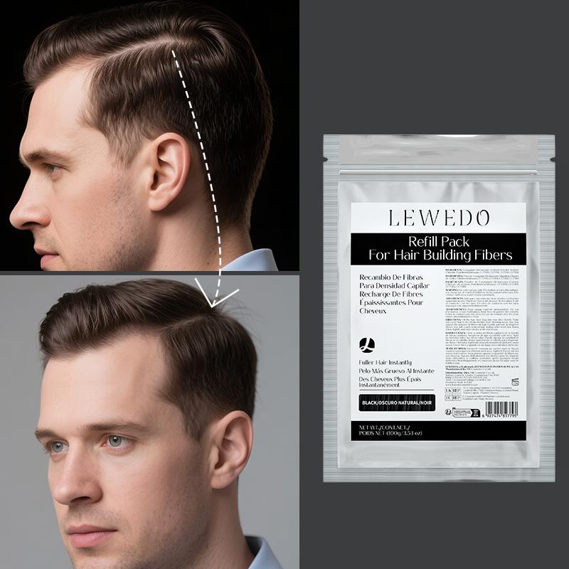 100g Queda de Cabelo Construção Fibras Capilares Misturador Camuflagem Modelagem Fibra Pós Capilares Raleamento Queratina Extensão de Cílios Preto