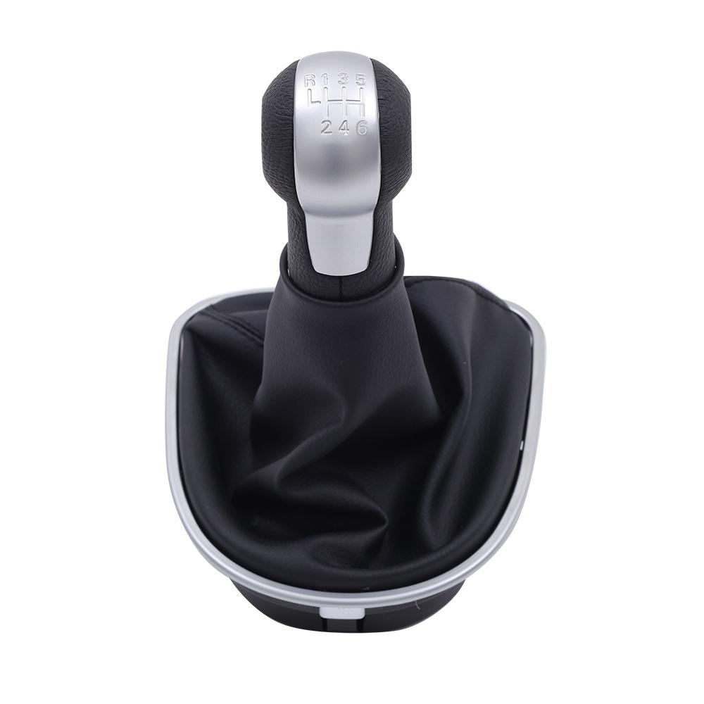 5/6 Speed Manual Leather MT Gear Shift Knob Gaiter Boot Cover Frame Base for Seat Altea Leon II 2 Toledo III 3 Car Accessories