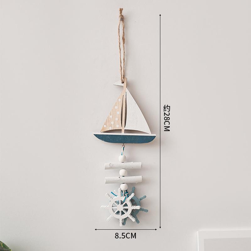 Muti-type Wall Hanging Hand Made Mediterranean Starfish Hung Fish Nautical Decor Hang Wood Marine Pendant for Home Decor