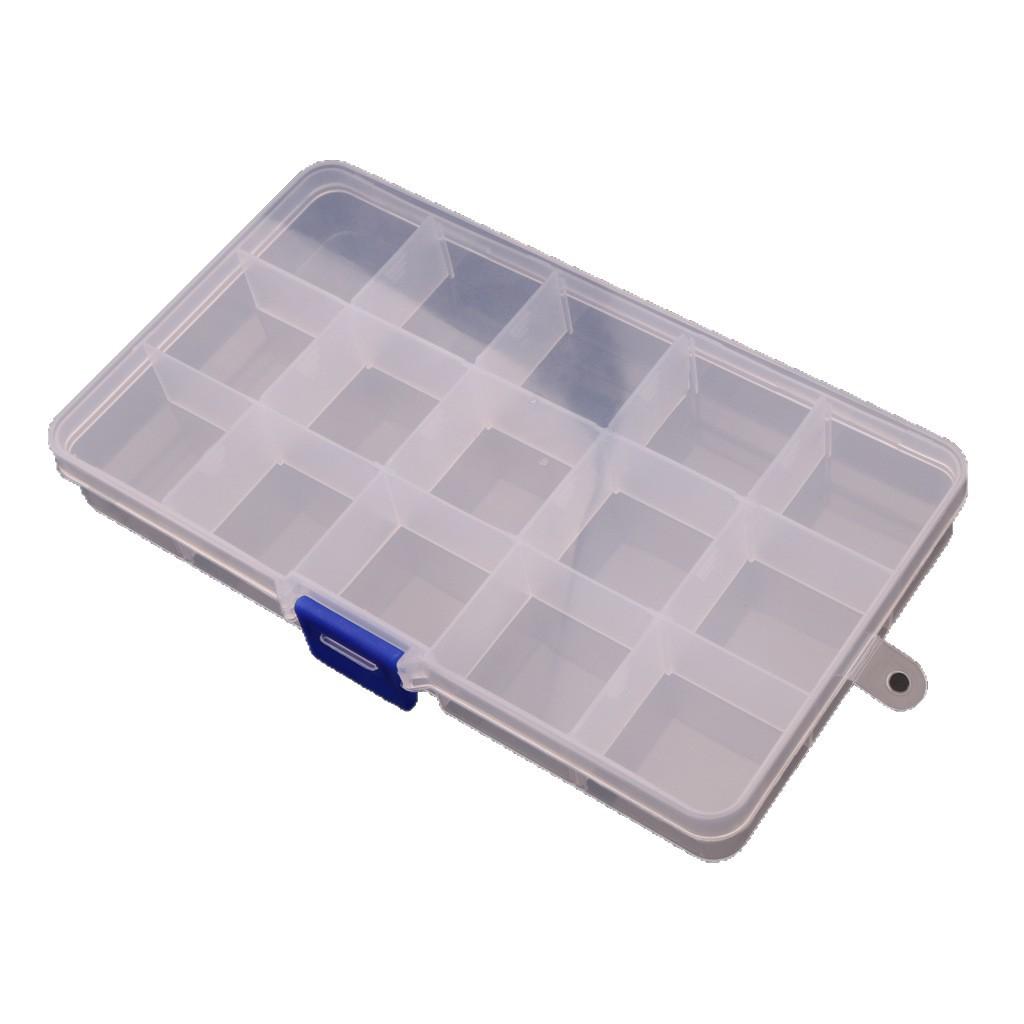 Musical Instrument Accessories Storage Box 15-Compartment Pick Case Guitar Pick Storage Box Screw Storage Plastic Box