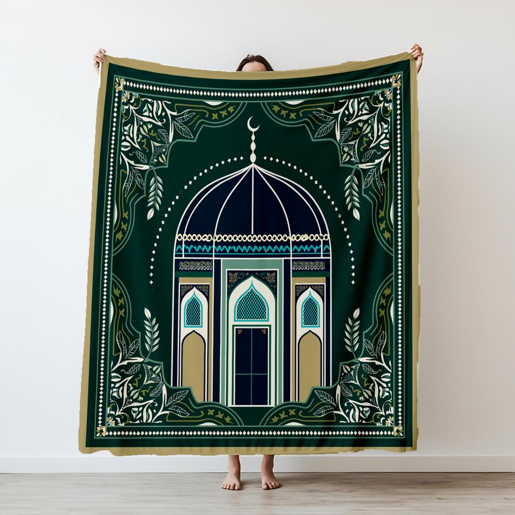 130cm150cm IIslam Print Blanket Cute Warm Flannel Soft Comfortable Home Bed Small blankets Gift