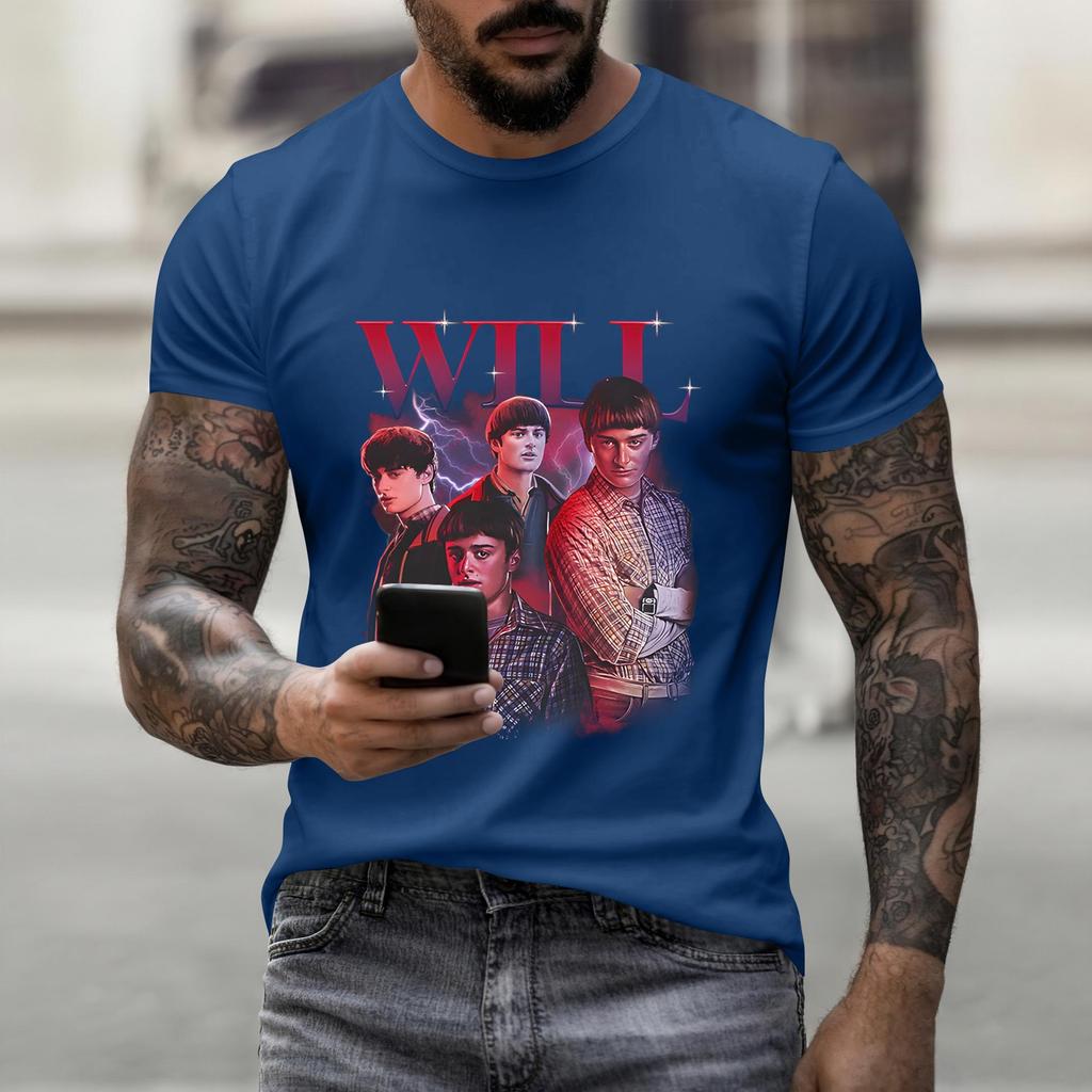 Fashion Round Neck Raglan Short Sleeve Workwear Printed Tops Ladies Summer Tops