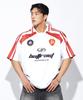 BATTRACT Collar Football Oversized Short Sleeve Jersey_Black(Red)