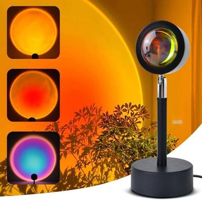 USB Rechargeable Sunset Lamp - Rainbow Projection Desk Light