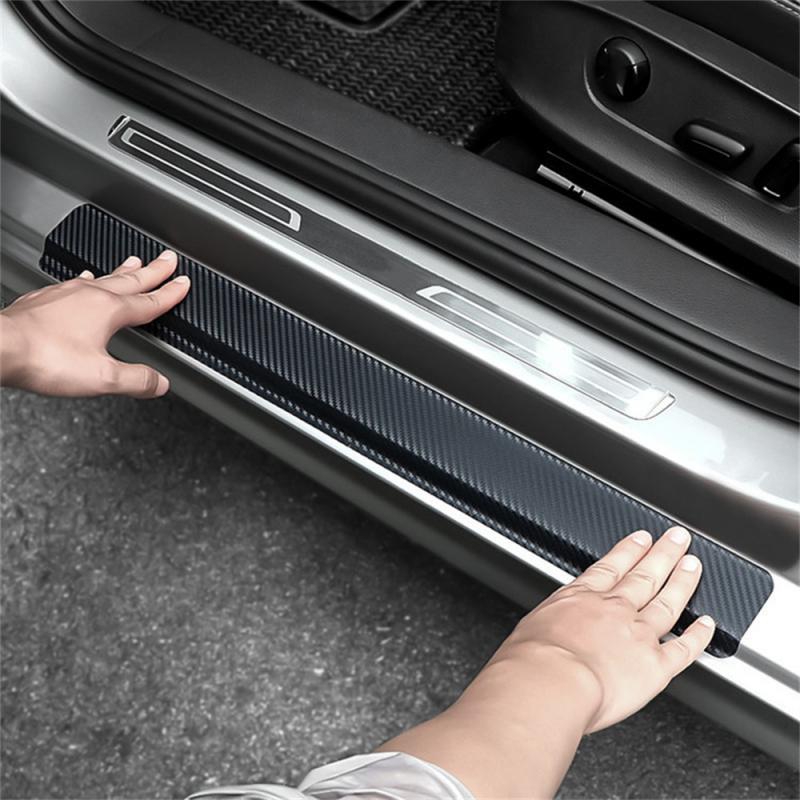 Carbon Fiber Sticker High Quality Easy To Install Universal Car Threshold Against Scratches And Kicks Door Scratch Strip Lasting
