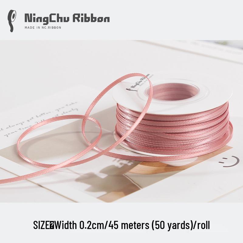 2mm Double-Sided Satin Ribbon Bookmark for Wedding Bows and Gift Wrapping