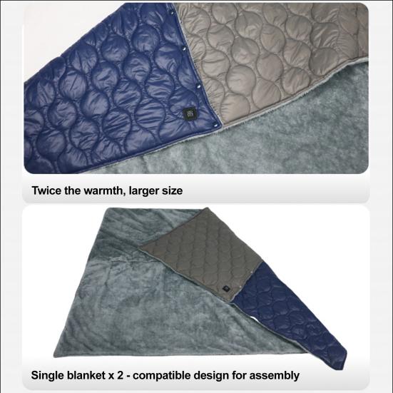 USB Rechargeable Heating Blanket Portable Heated Cape Electric Blanket with 3 Heat Levels 10 H Auto Shut-Off Overheat Protection for Back Neck