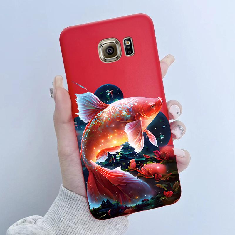 For Samsung Galaxy S6 G920F S6 edge G925F Phone Case Popular Butterfly Flower Girl Design Soft Silicone TPU Back Housing Covers
