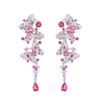 S925 Silver Butterfly & Zircon Dangle Earrings
