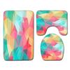 Fashion Painted Toilet Three-Piece Floor Mat Bathroom Door Mat Coffee Table Sand Carpet