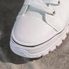 Conforto Outono Novo Vulcanize Mulheres Casual Sapatos Plataforma De Lona Mulher Cano Alto Branco Preto Tênis Plataforma Tênis Feminino