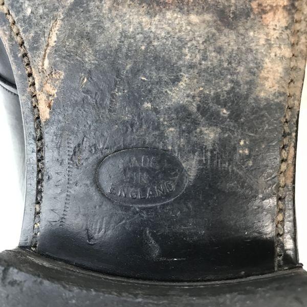 Ainsley Blake 1864 England Vintage Goodyear Leather U-Tip 9.5 28.0 Black Dress Shoes(USED)