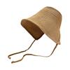 Linen Straw Regency Bonnets Hats For Women Sun Hats Bow Beach Cap Big Wide Brim Cloche Hat Chapeau Femme Lace Up Outdoor Summer