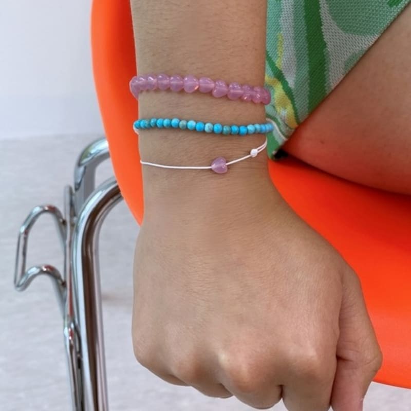 LOVE ME MONSTER Petit Gemstone Bracelet_2Color