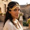 Adjustable Indian Bridal Headpiece Metal Hair Chains Egyptian Gold Head Chain  Party Accessories