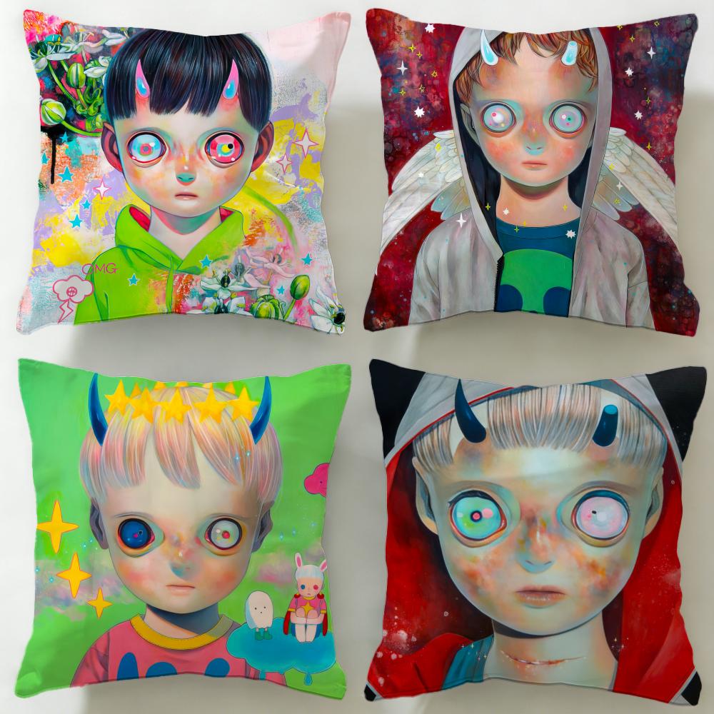 classic artist Hikari Shimoda Cushion Cover Soft EasyWash Pillow Case Versatile for Couch Bed Travel and Office