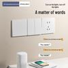 Mijia APP Smart Switch Control Panel with Mesh 2.0: Enables Whole-house Voice-controlled Lighting, Compatible with Single/zero Fire Setups.