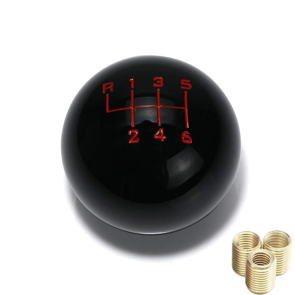 

Universal 6 Speed ball shape Acrylic Car Gear Shift Knob Shifter Lever Head 6 speed black