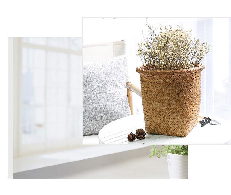 Round Rattan Woven Basket for Flowers and Storage